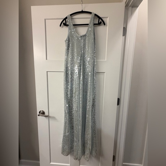 New Sold Out Ralph Lauren Lamara Sleeveless Gown in light teal - Picture 6 of 7